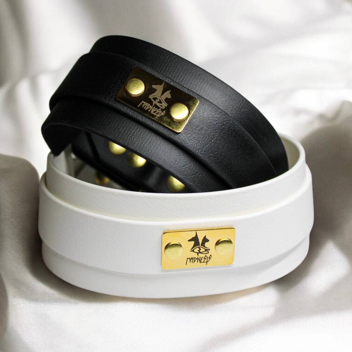 Collier pour chien en Biothane, résistant et réglable, boucle en laiton, pour petits et grands chiens - Madnesis