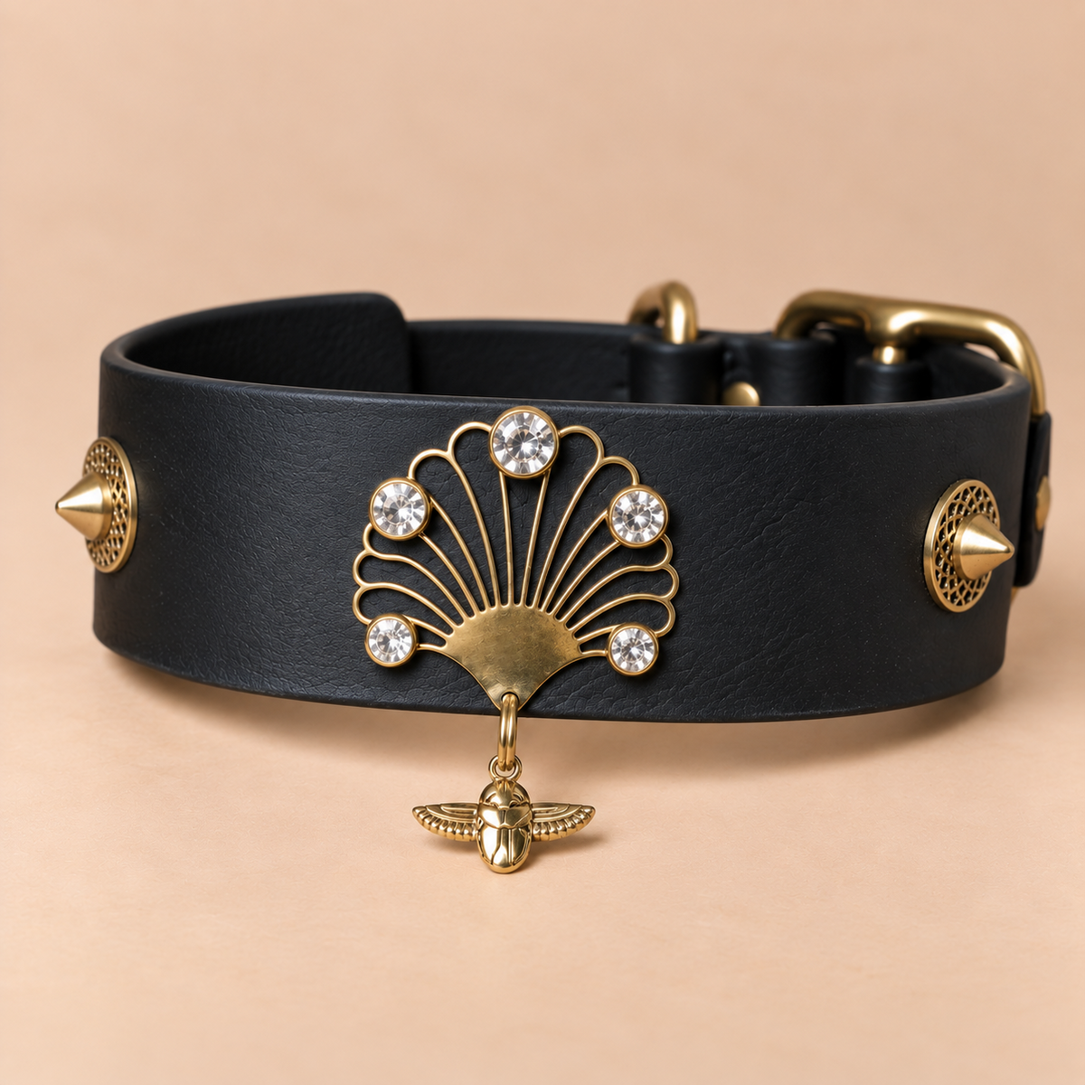 Pavona – Collier pour chien en Biothane® – 38 mm – Noir – M+ 40/50 cm