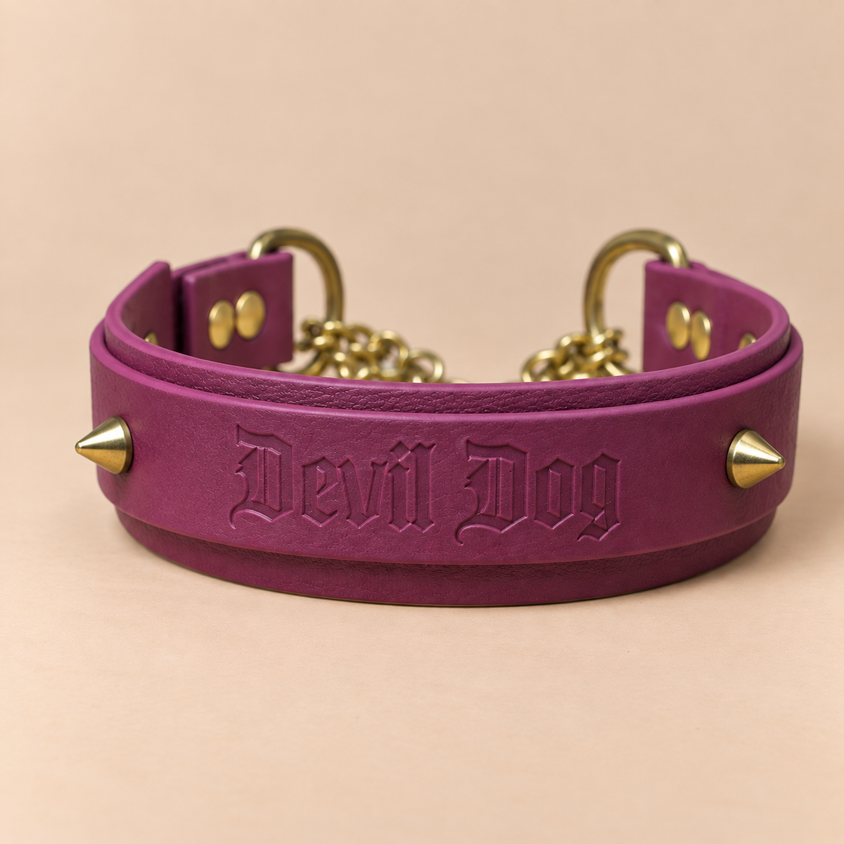Martingale Bordeaux DEVIL Dog – Collier pour chien en Biothane® – 38 mm – Bordeaux – 40 cm